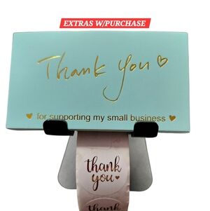 NWT - 550ct. 50 Thank You Cards 500 Thank You Stickers 3.5W x 2H